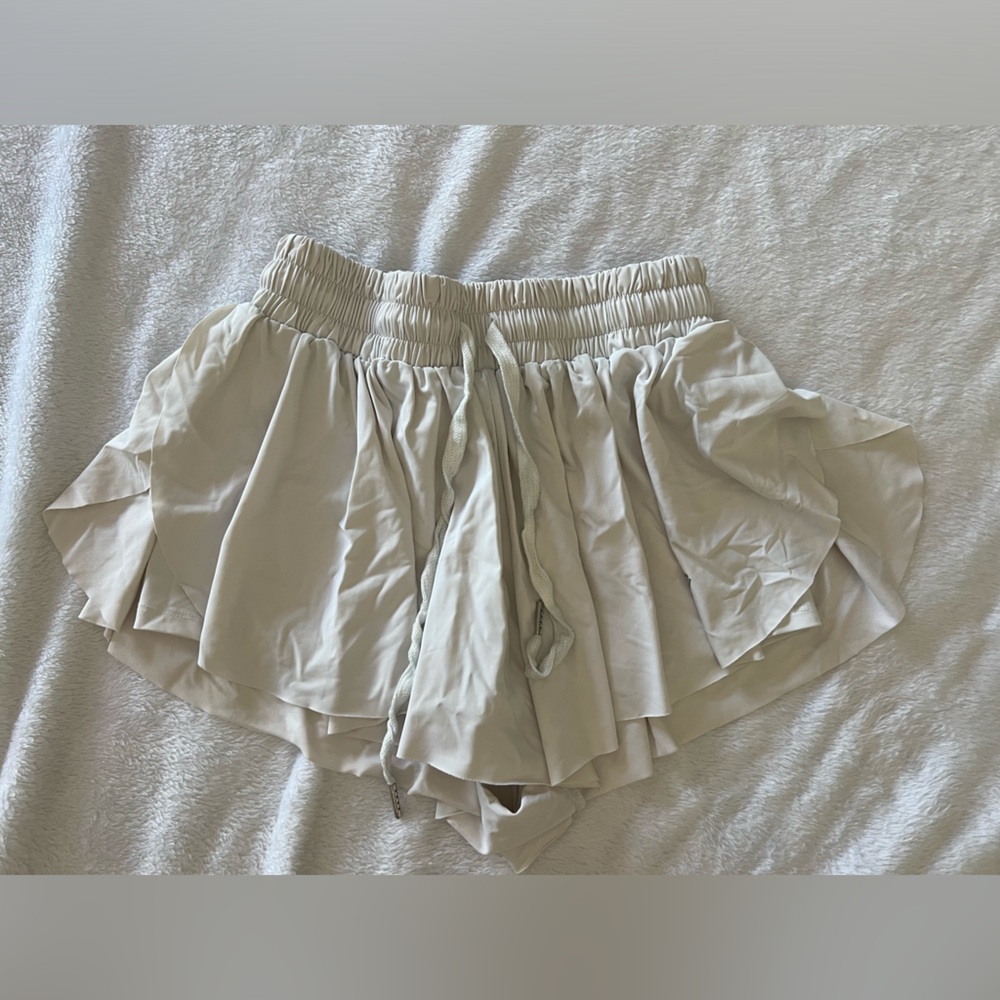 White butterfly shorts